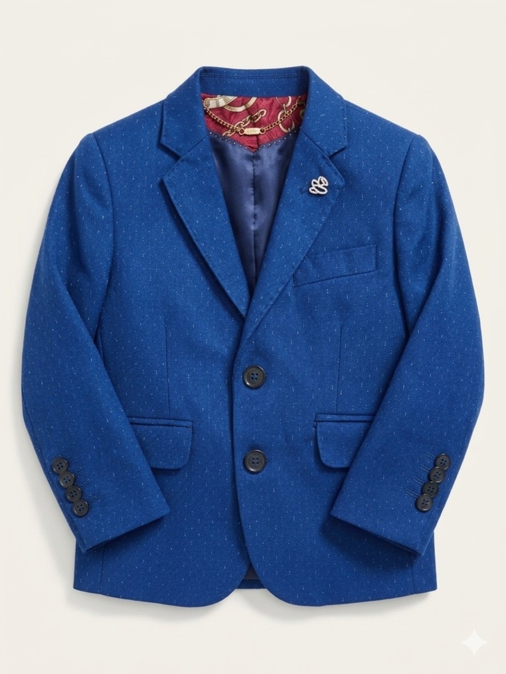 Kids' Classic Cobalt Blue Notch Lapel Blazer